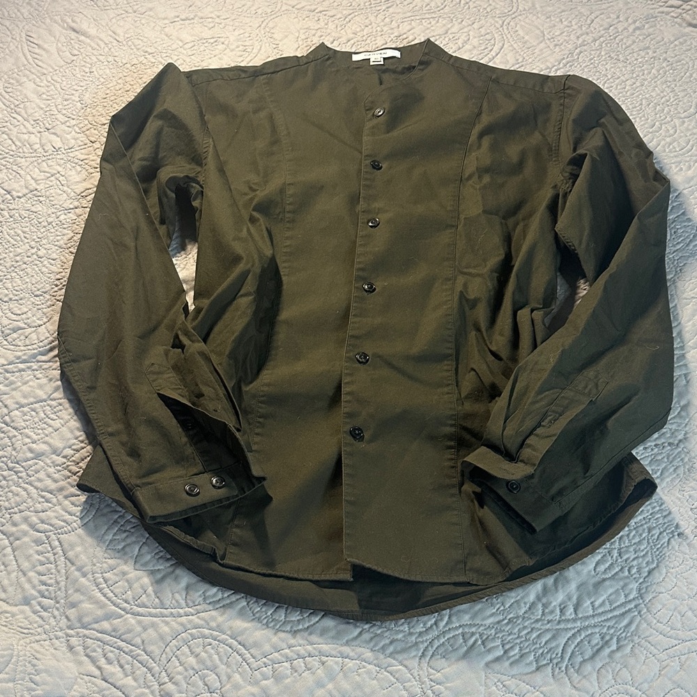 Carven Olive Green Button Down Shirt